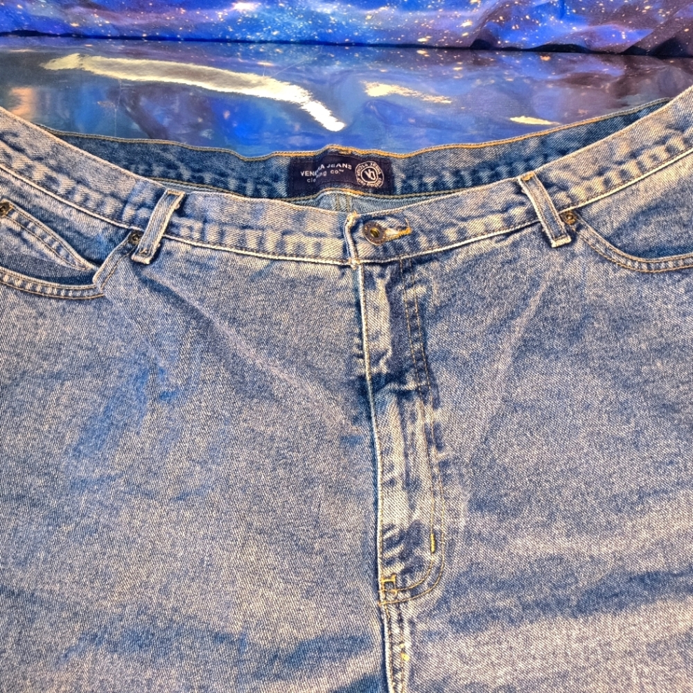 Lane Bryant VENEZIA  High-Waisted Blue Jean SHORTS